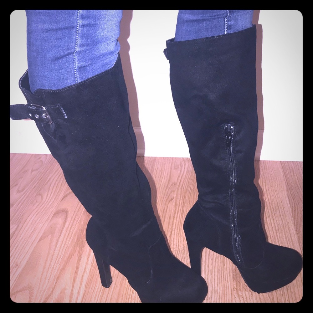 JustFab black High Boots